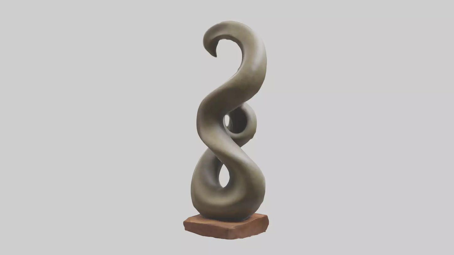 Organic Spiral Sculpture statue model 3D model