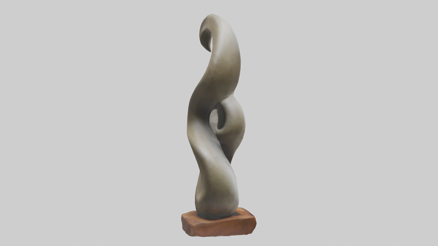 Organic Spiral Sculpture statue model 3D model