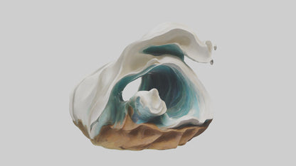 Organic Wave Sculpture model 3D model