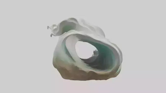 Organic Wave Sculpture model 3D model