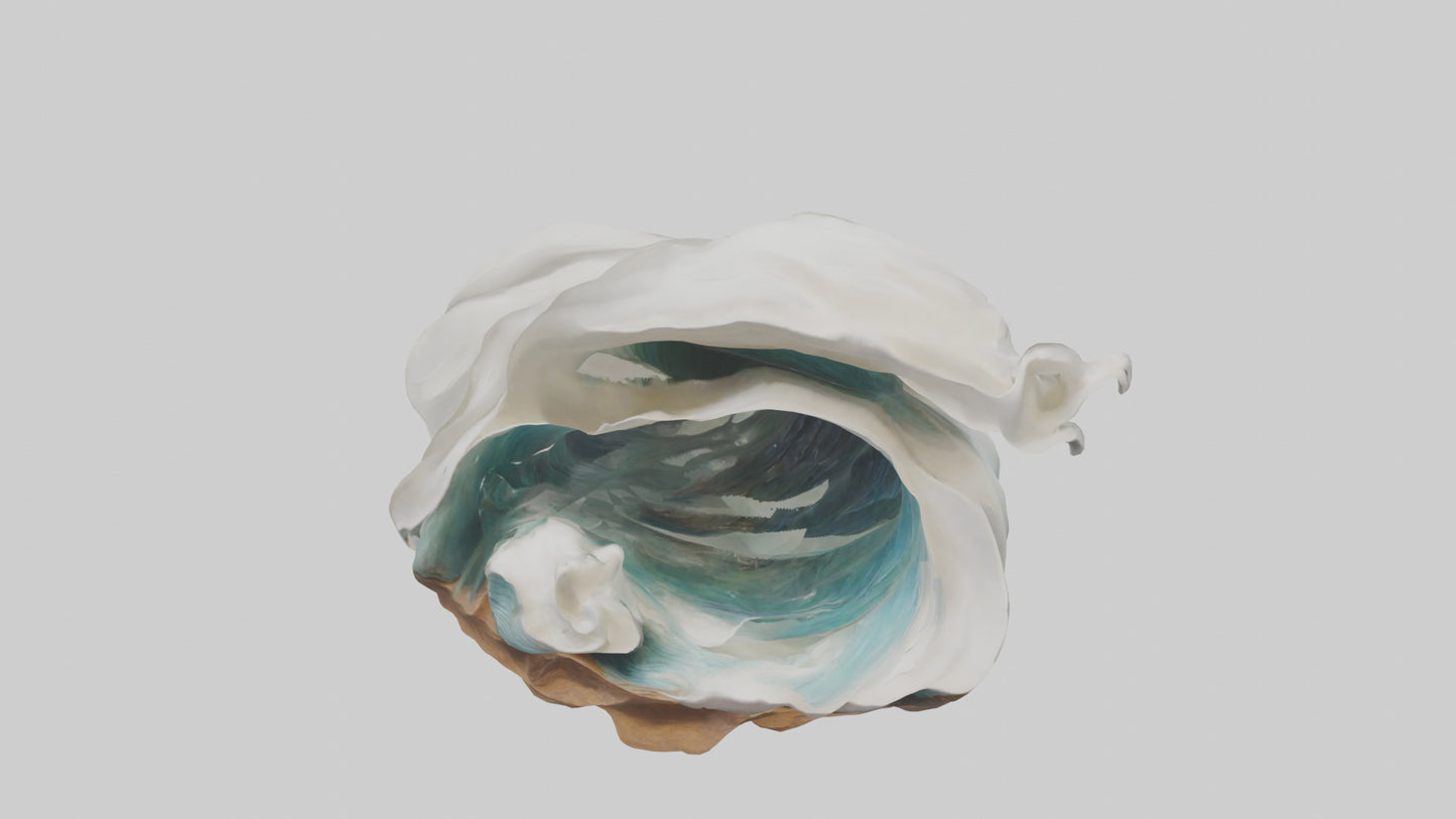 Organic Wave Sculpture model 3D model