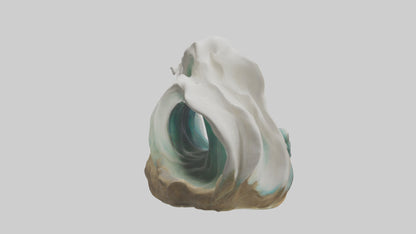 Organic Wave Sculpture model 3D model