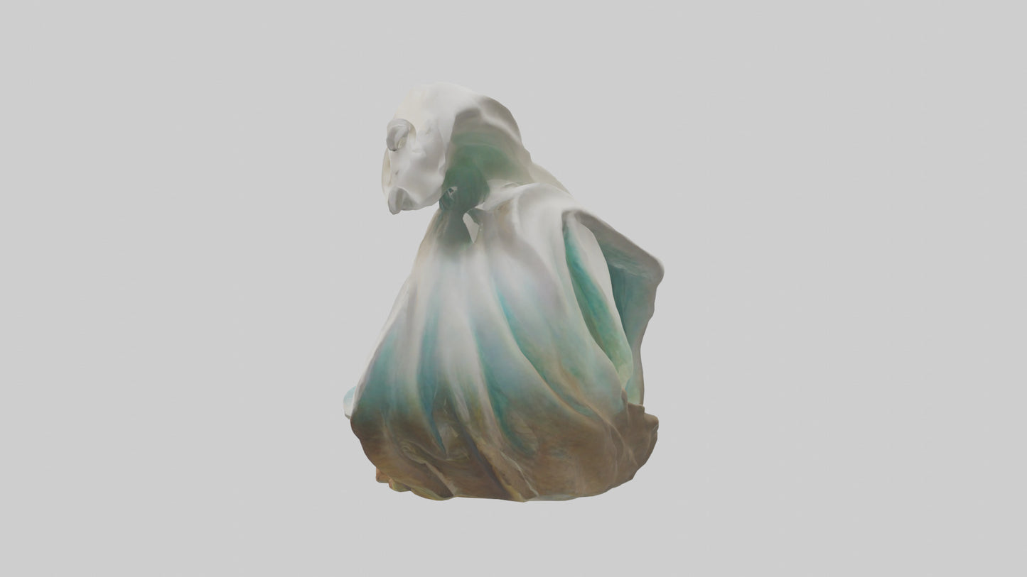 Organic Wave Sculpture model 3D model