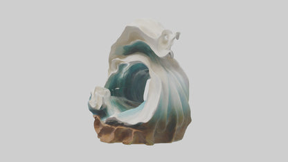 Organic Wave Sculpture model 3D model
