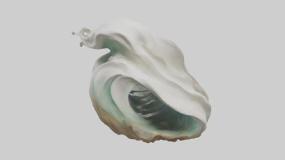 Organic Wave Sculpture model 3D model