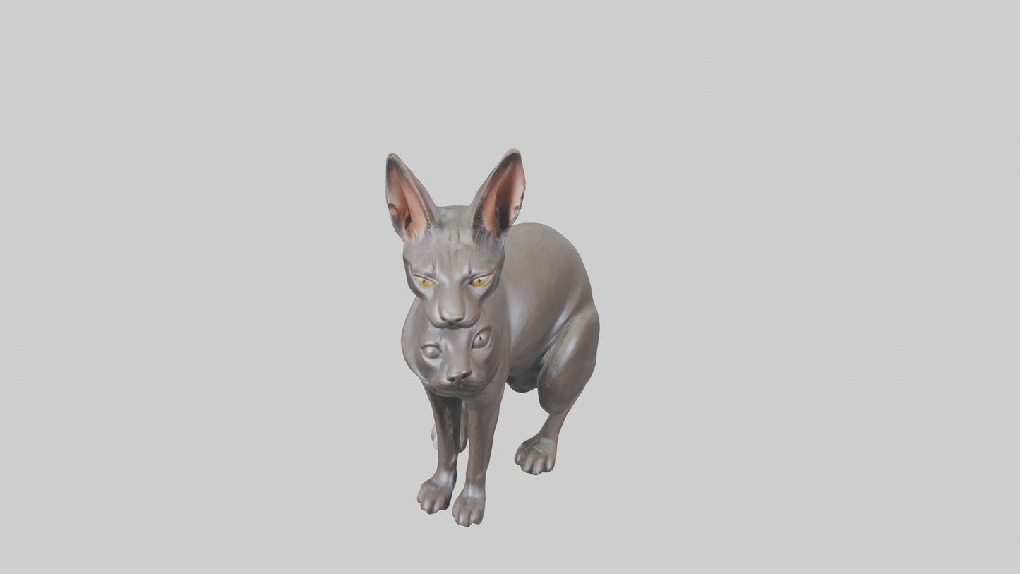 Oriental Shorthair statue model 3D model