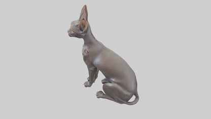 Oriental Shorthair statue model 3D model