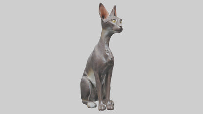 Oriental Shorthair statue model 3D model
