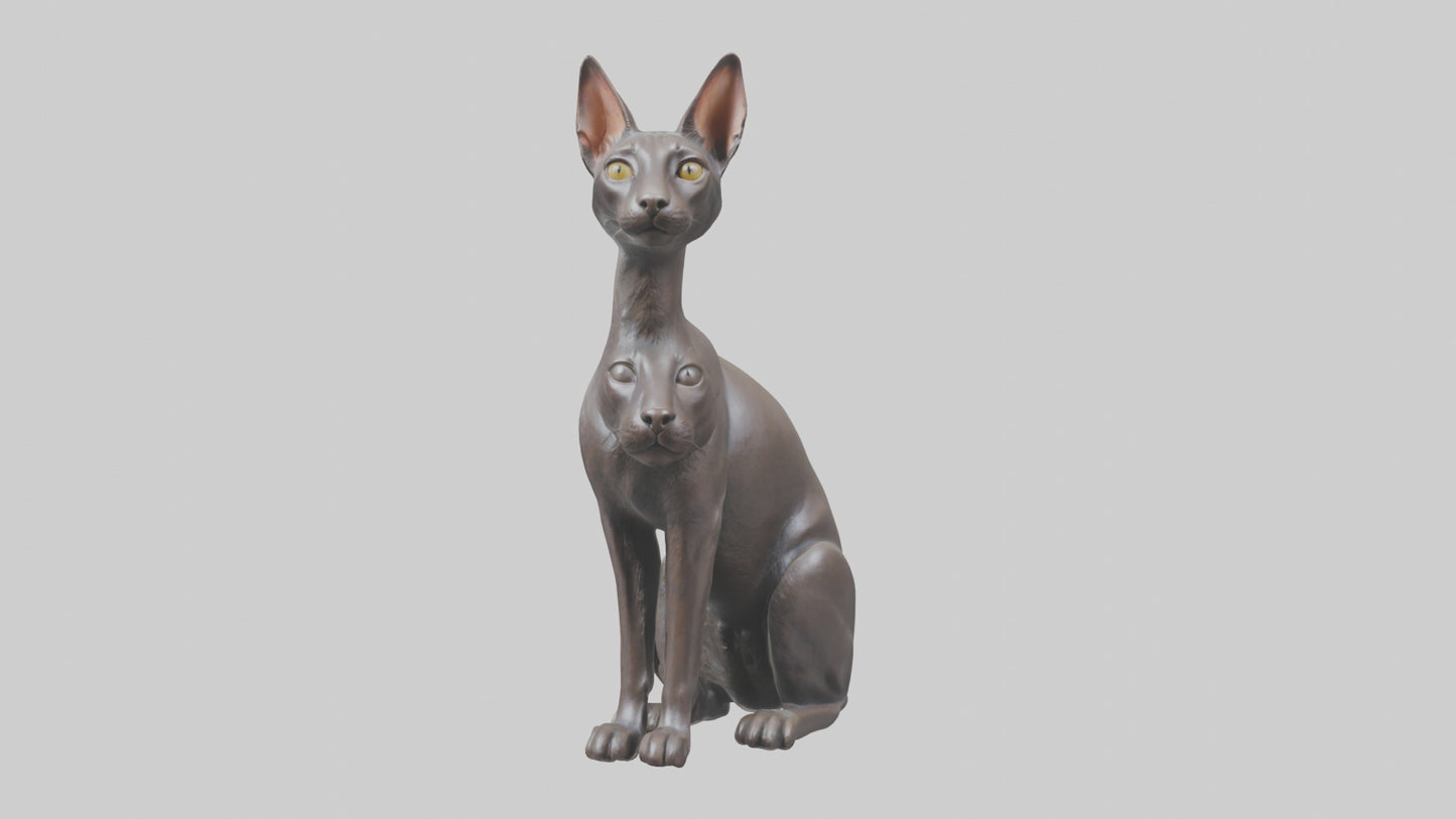 Oriental Shorthair statue model 3D model