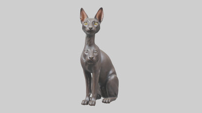 Oriental Shorthair statue model 3D model