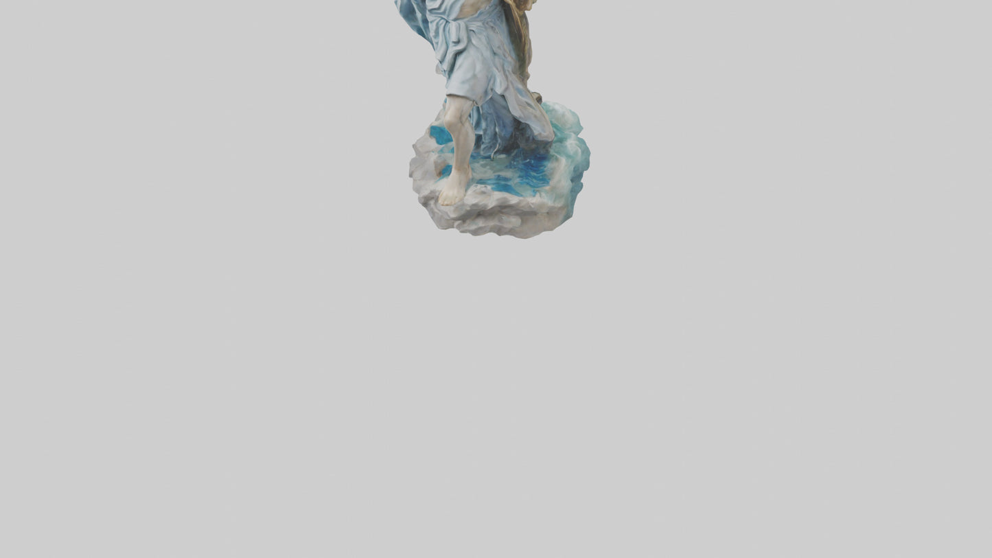 3D model oses splitting sea statue model VR / AR / low-poly
