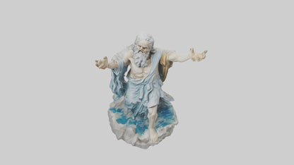 3D model oses splitting sea statue model VR / AR / low-poly