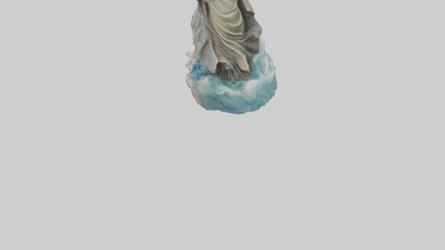 3D model oses splitting sea statue model VR / AR / low-poly