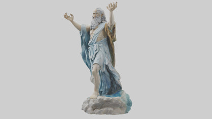 3D model oses splitting sea statue model VR / AR / low-poly
