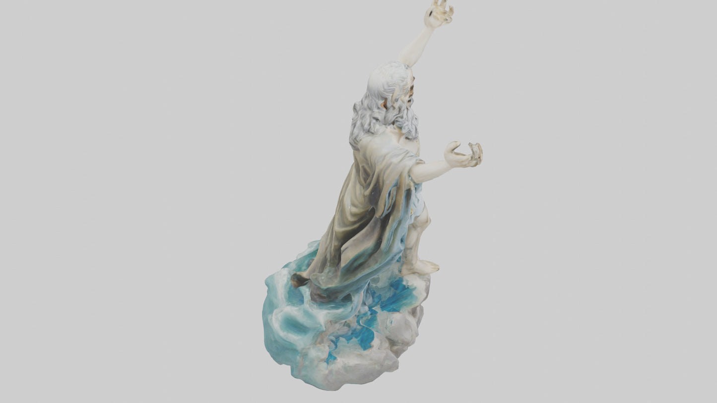 3D model oses splitting sea statue model VR / AR / low-poly