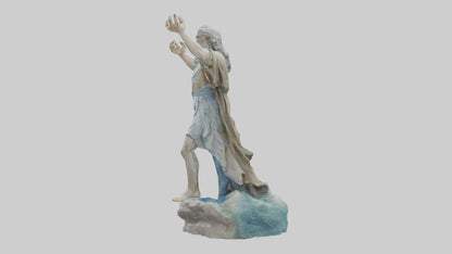 3D model oses splitting sea statue model VR / AR / low-poly