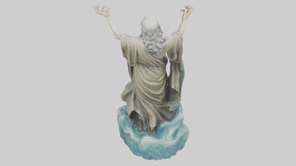 3D model oses splitting sea statue model VR / AR / low-poly