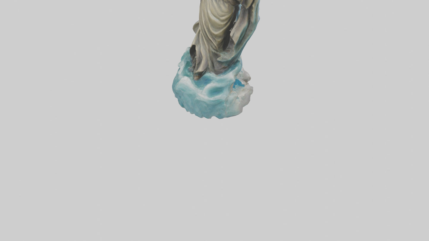 3D model oses splitting sea statue model VR / AR / low-poly