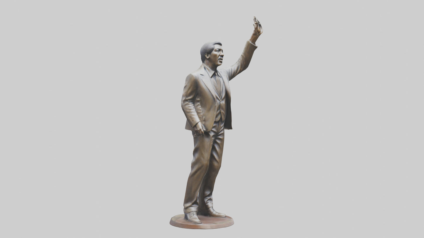Otis Redding statue model VR / AR / low-poly