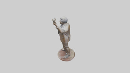 Otis Redding statue model VR / AR / low-poly