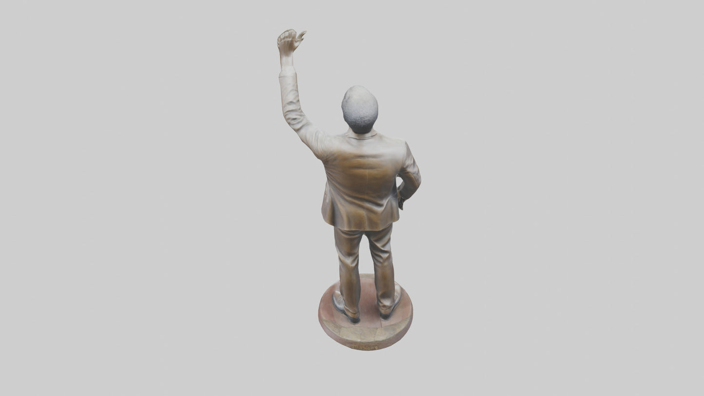 Otis Redding statue model VR / AR / low-poly