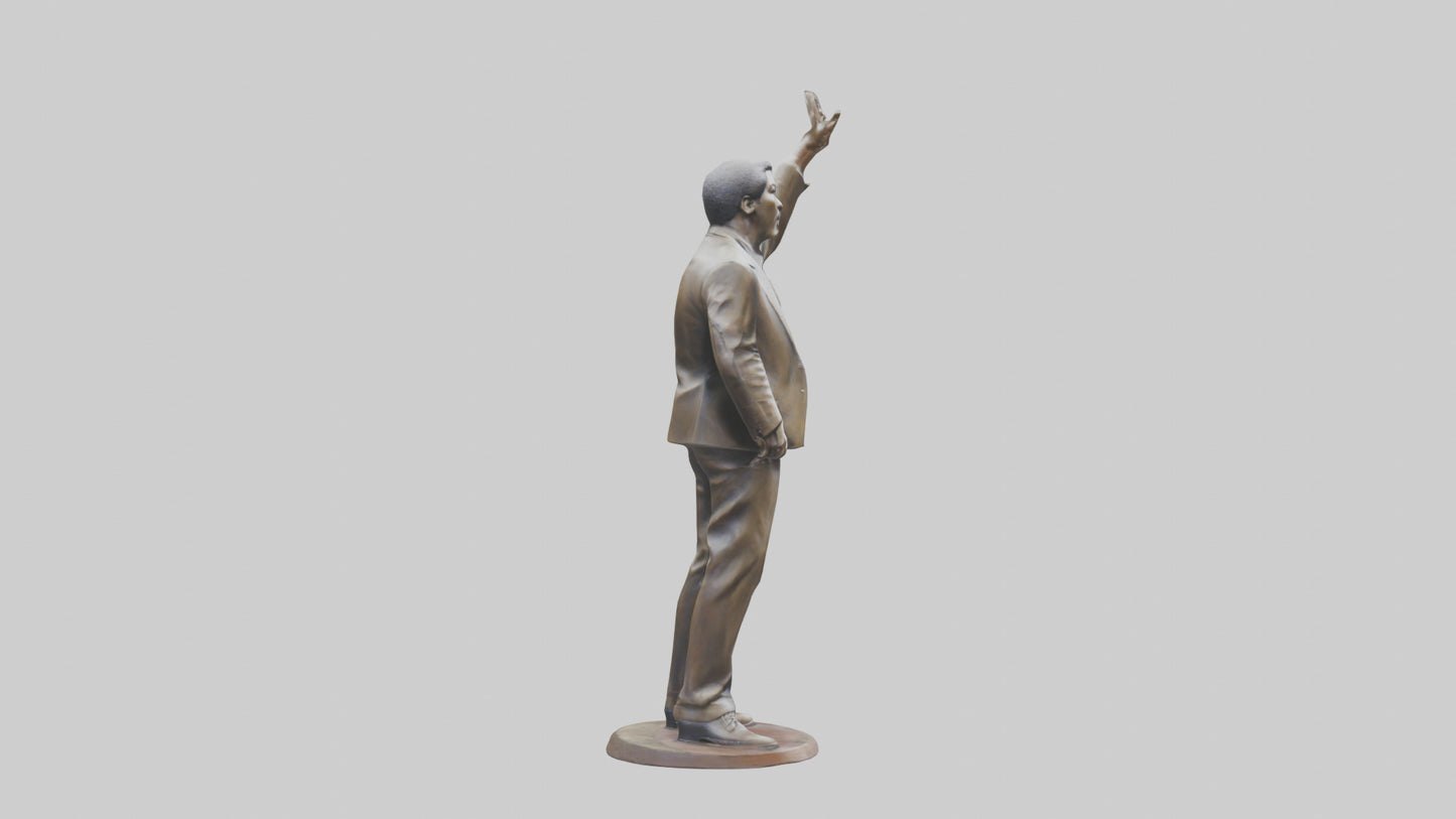Otis Redding statue model VR / AR / low-poly