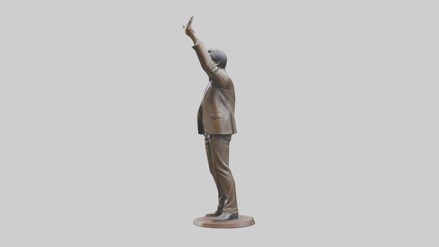 Otis Redding statue model VR / AR / low-poly