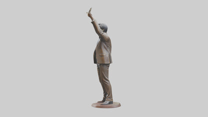 Otis Redding statue model VR / AR / low-poly