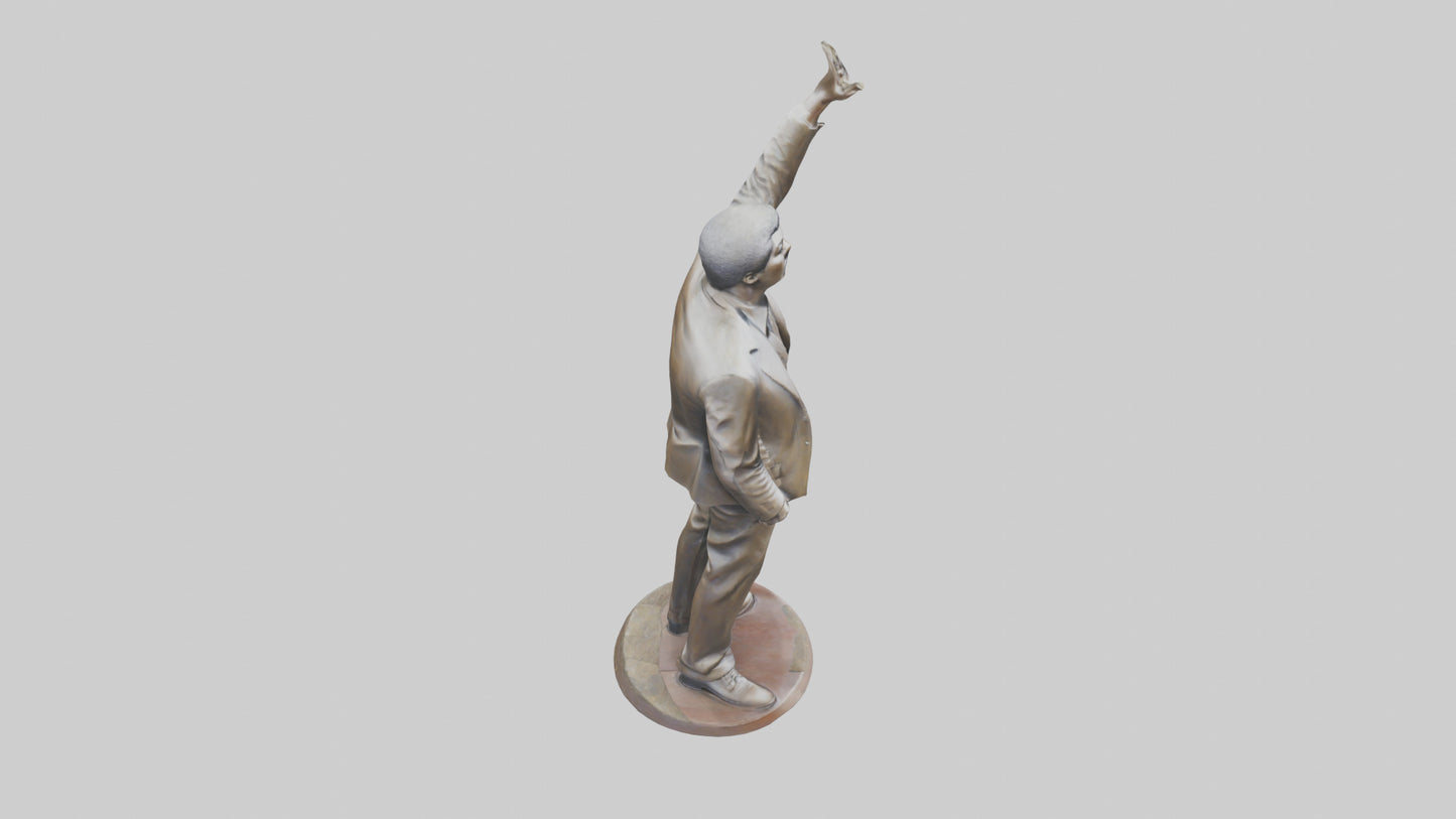 Otis Redding statue model VR / AR / low-poly