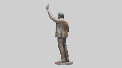 Otis Redding statue model VR / AR / low-poly