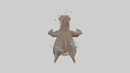 Otter diving model 3D model