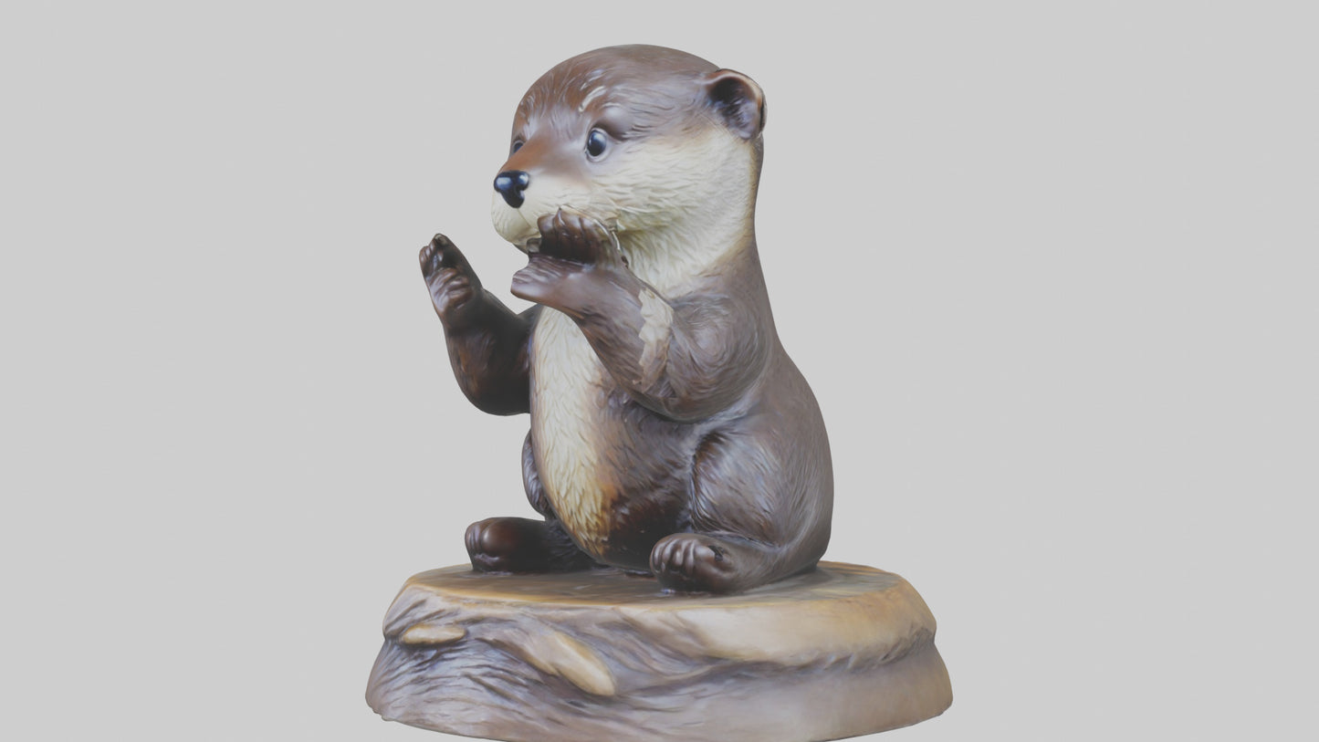 Otter Pup statue model 3D model