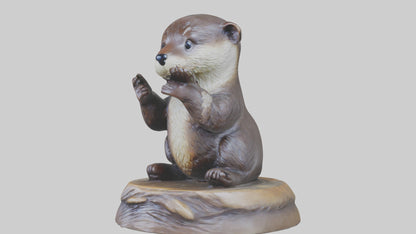 Otter Pup statue model 3D model