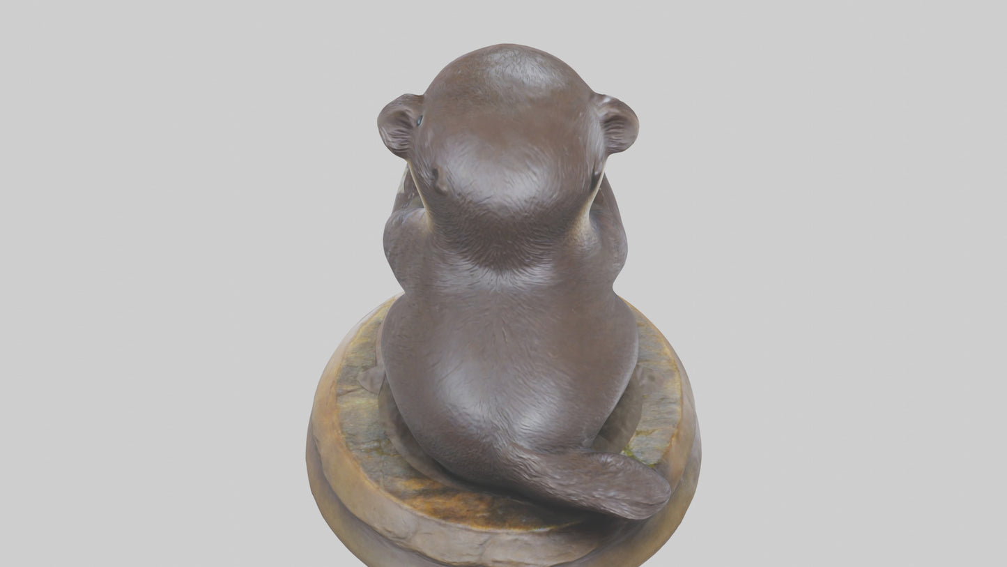 Otter Pup statue model 3D model