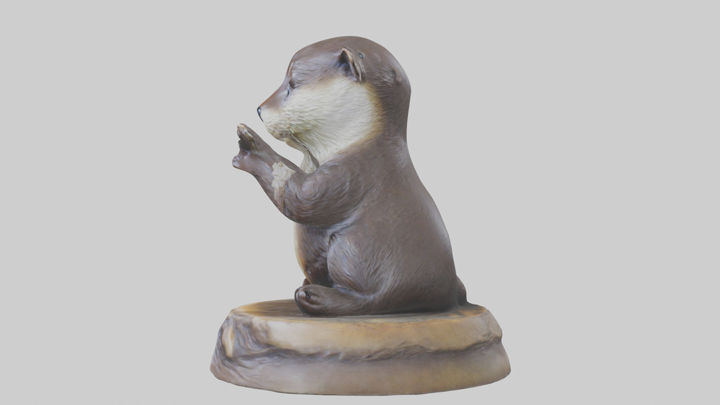 Otter Pup statue model 3D model
