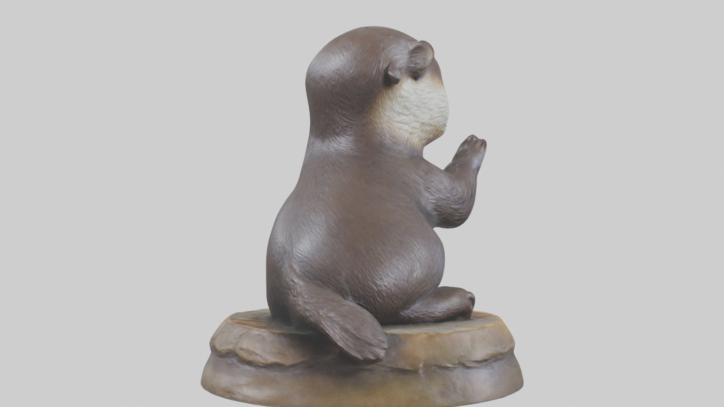 Otter Pup statue model 3D model