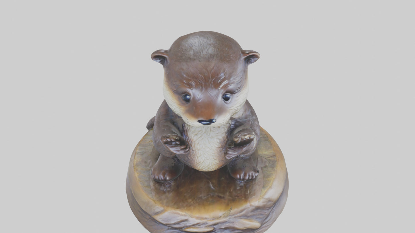 Otter Pup statue model 3D model