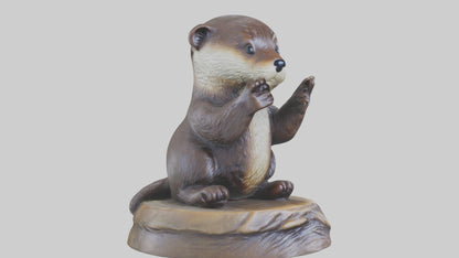 Otter Pup statue model 3D model