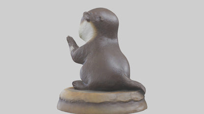 Otter Pup statue model 3D model