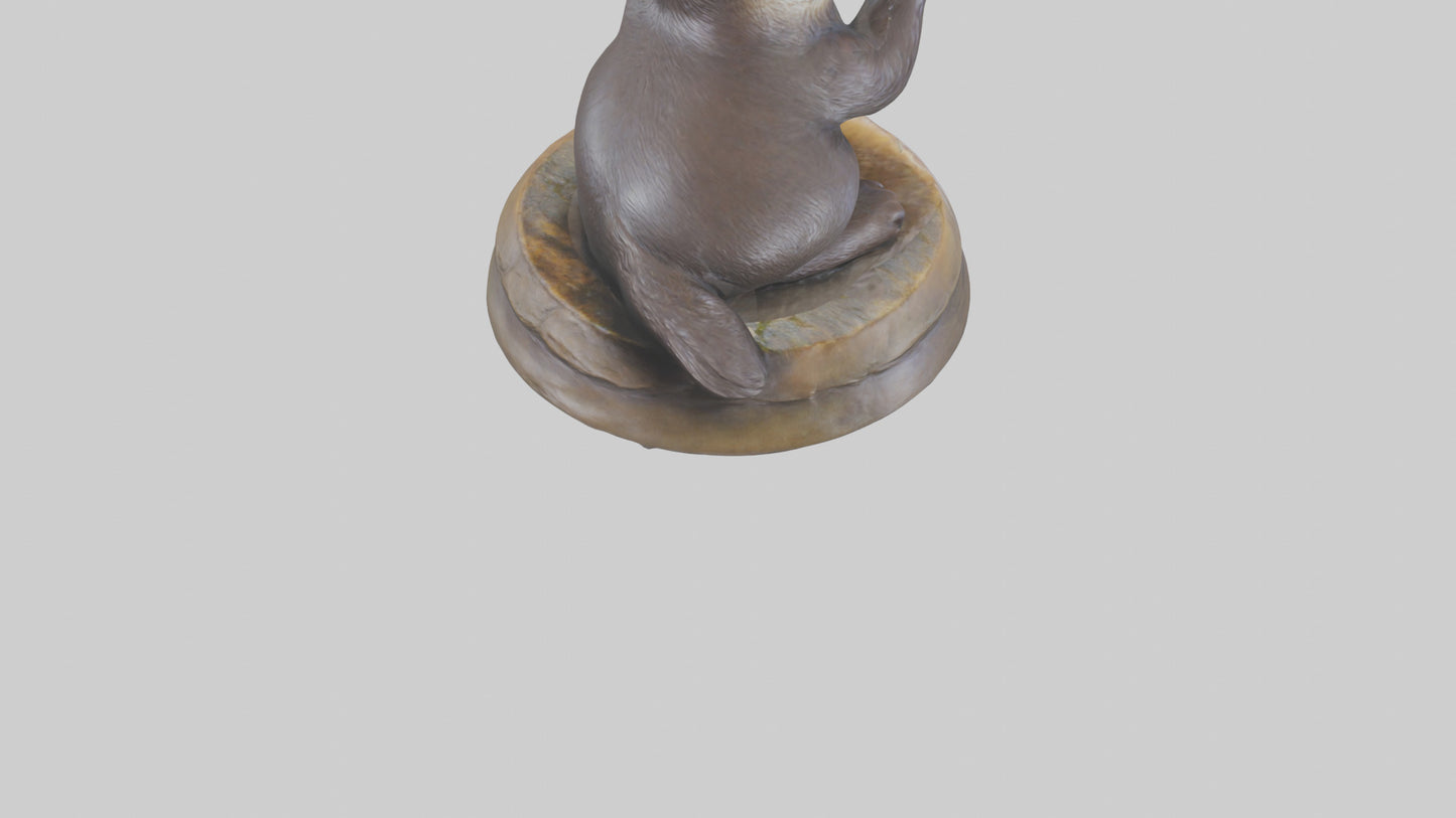 Otter Pup statue model 3D model