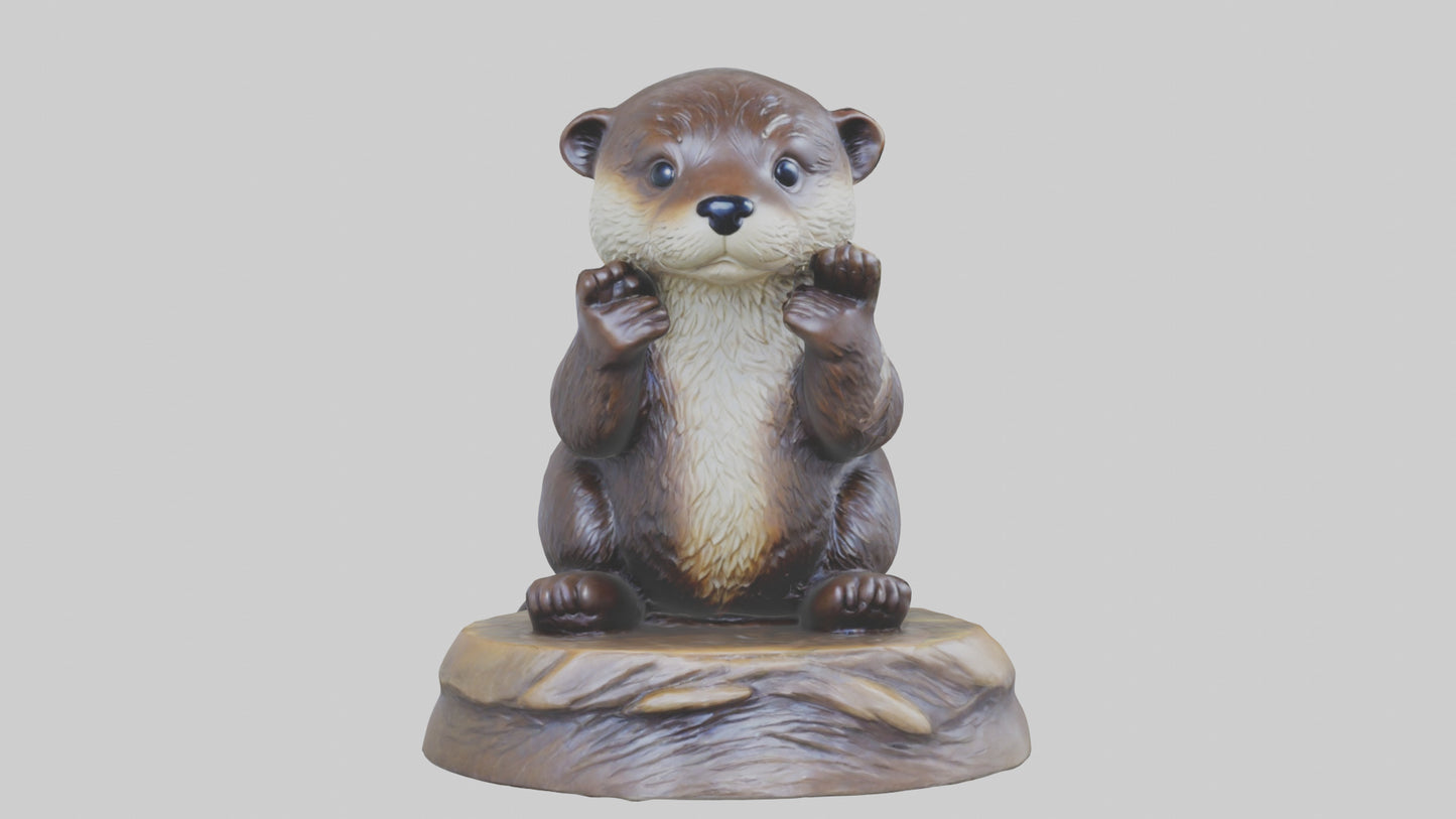 Otter Pup statue model 3D model
