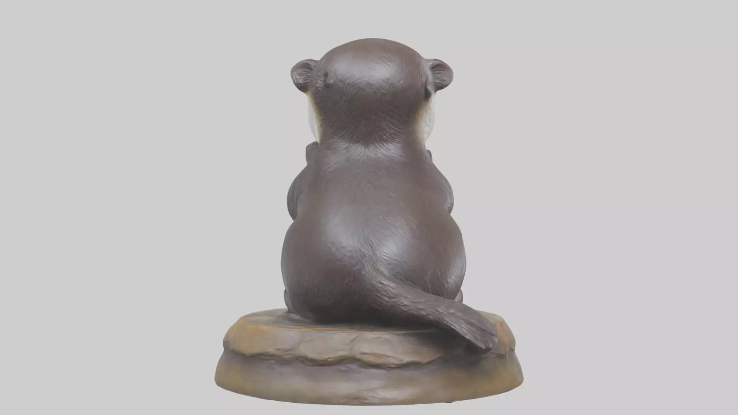 Otter Pup statue model 3D model