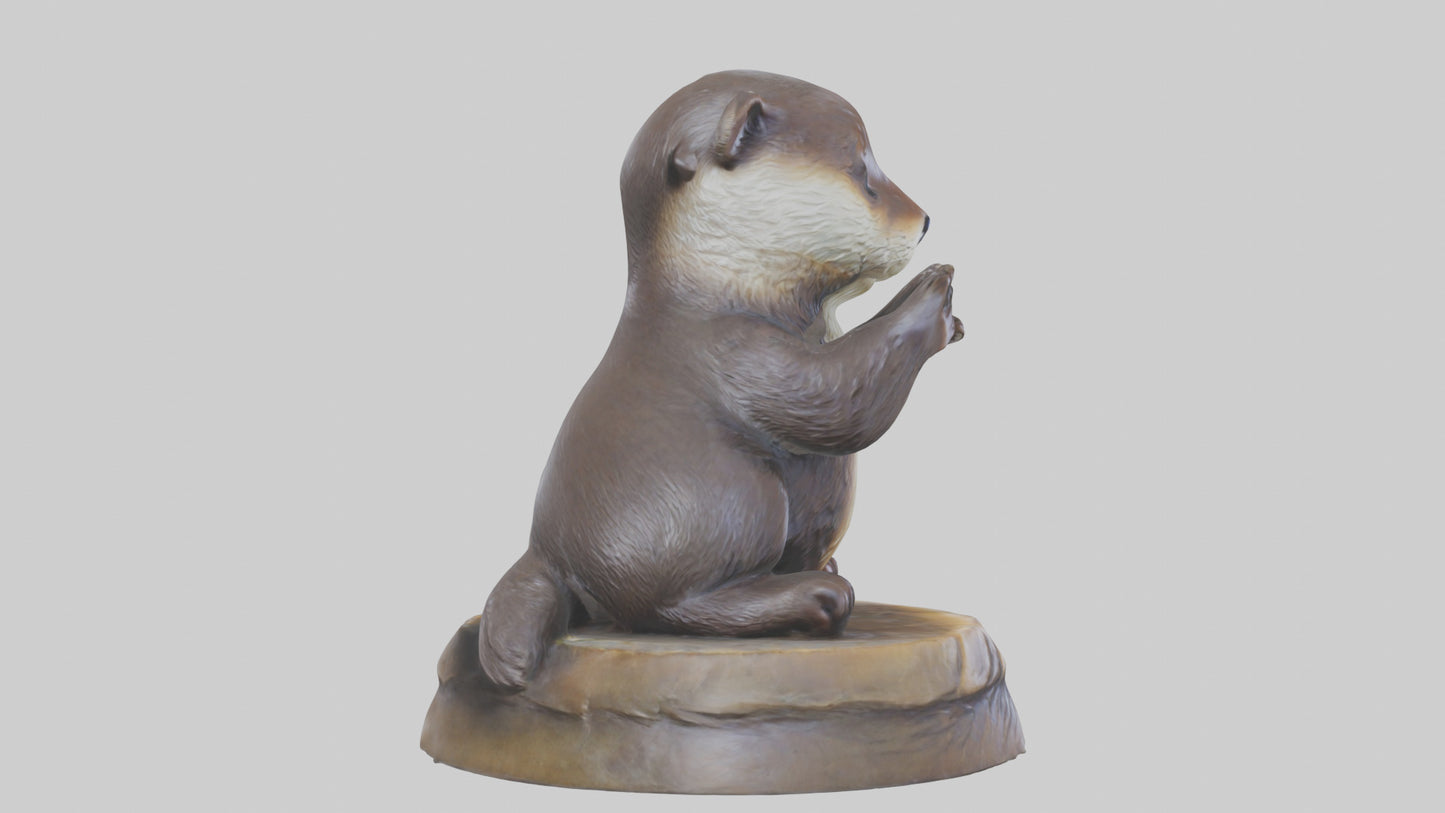 Otter Pup statue model 3D model