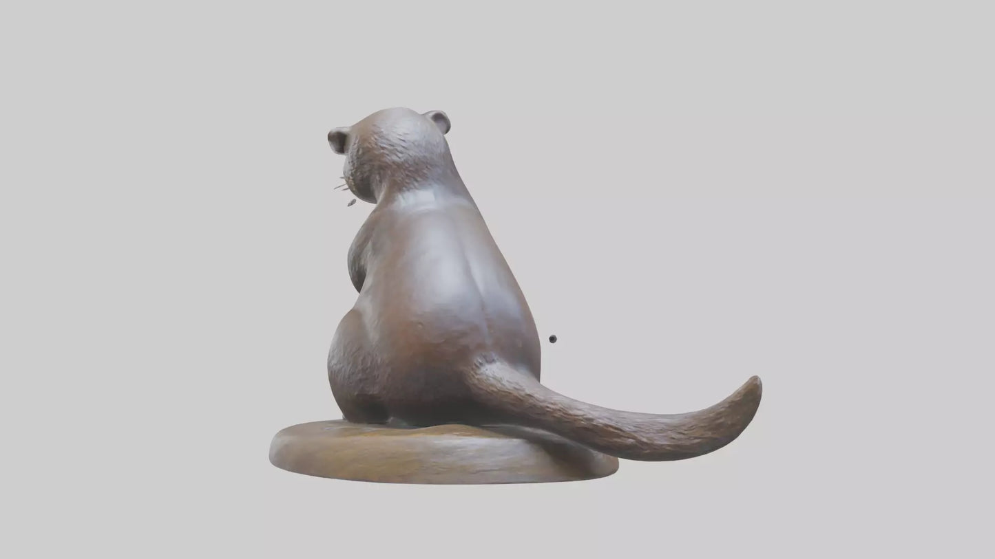 Otter statue model 3D model