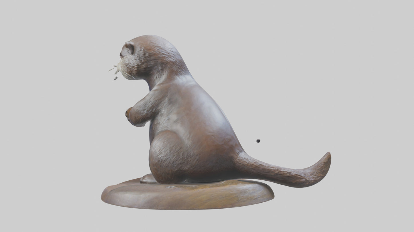 Otter statue model 3D model
