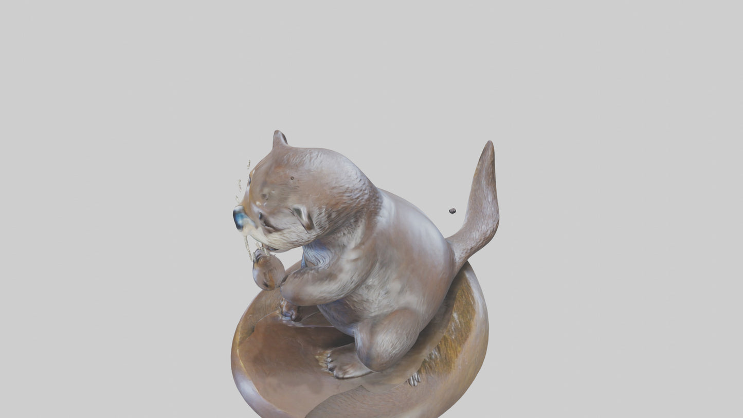 Otter statue model 3D model