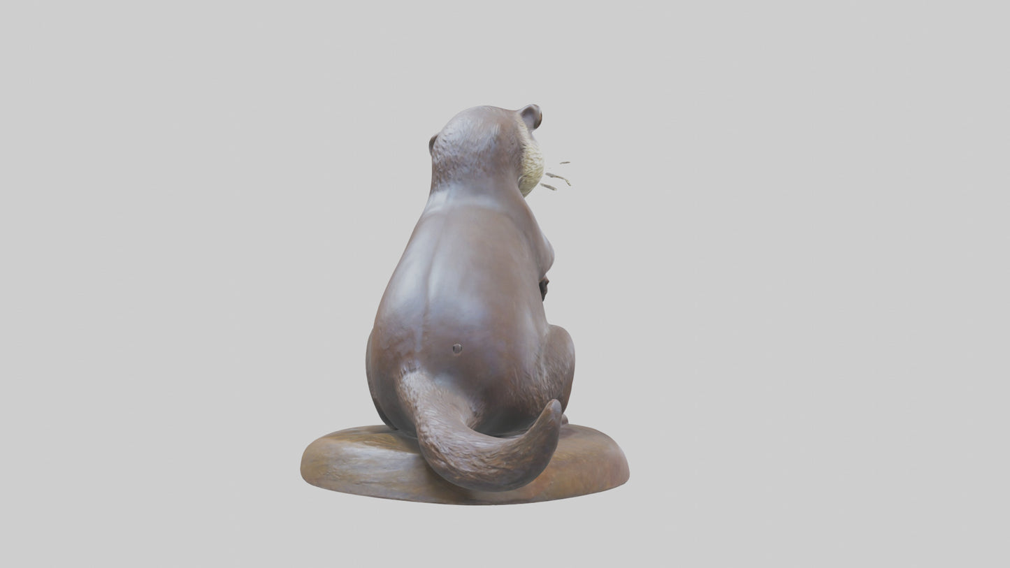 Otter statue model 3D model