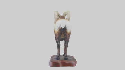 3D model ouflon Sheep statue model 2 VR / AR / low-poly