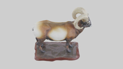 3D model ouflon Sheep statue model 2 VR / AR / low-poly