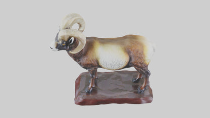 3D model ouflon Sheep statue model 2 VR / AR / low-poly